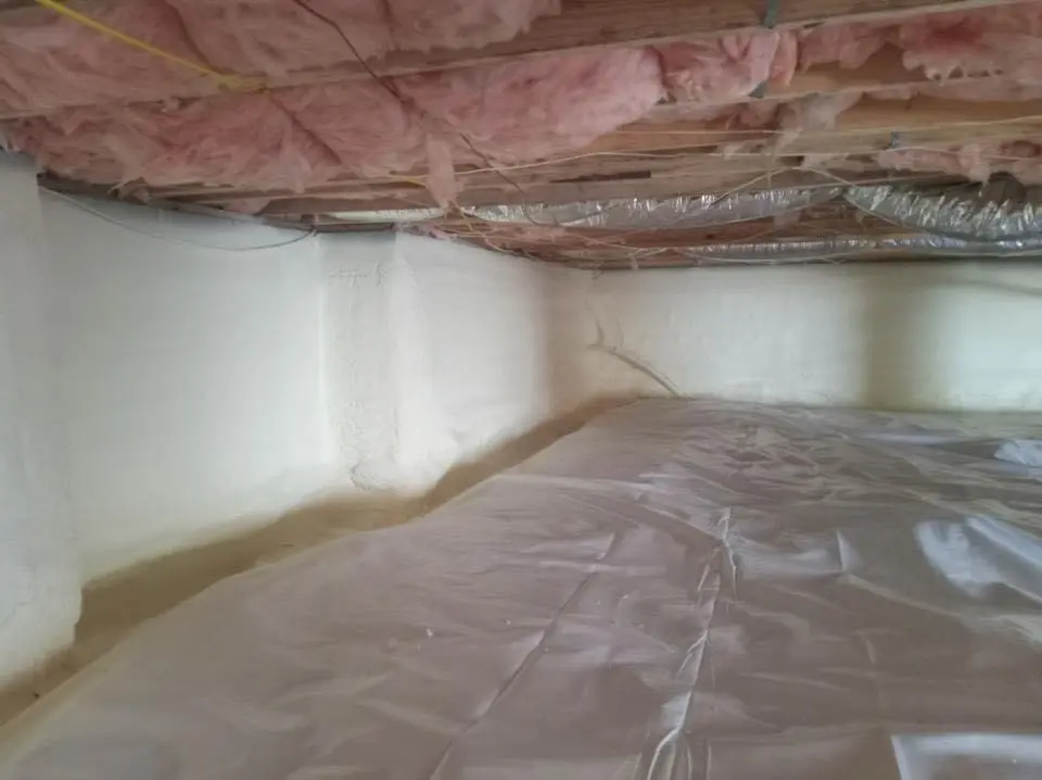 Crawl space encapsulation with closed-cell spray foam for Spray Foam Roofing Repair in Edgewood